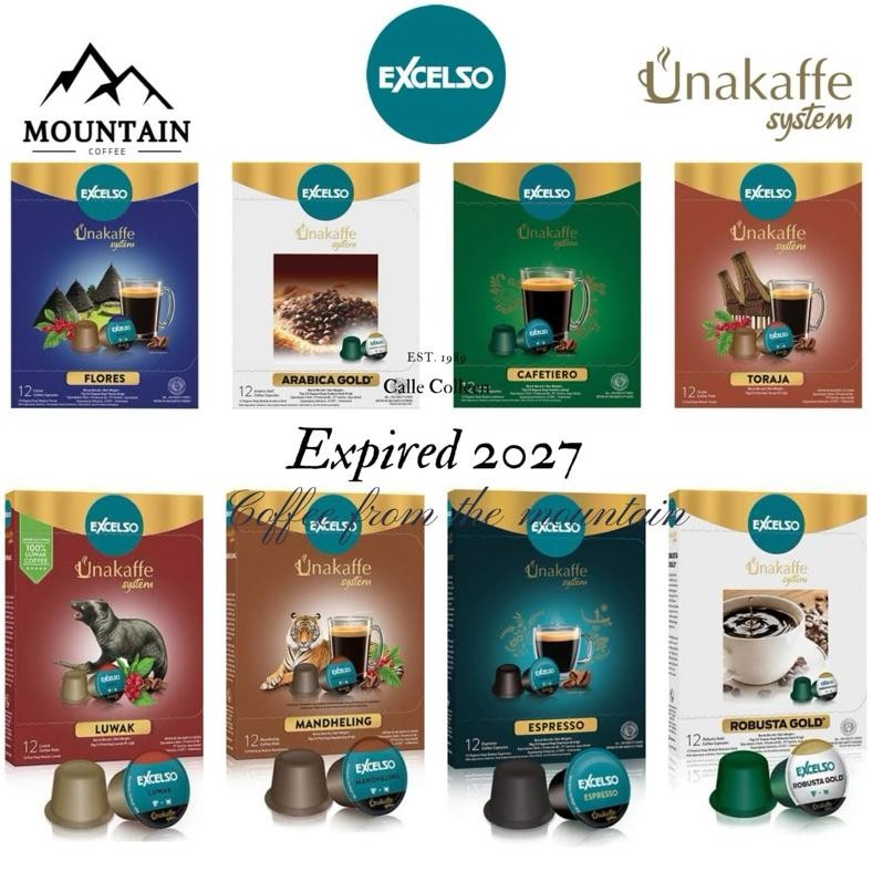 

Excelso unakaffe capsule kopi kapsul unakaffe all varian 6gr 12pods Nugi
