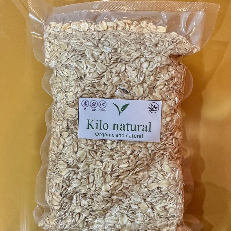 

Rolled Oat Roasted 1kg / Rolled Oat panggang 1kg Nugi