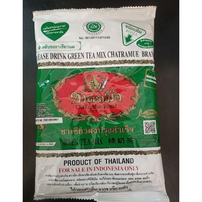 

Chatramue Green Tea Thailand 200 gram Bpom Nugi