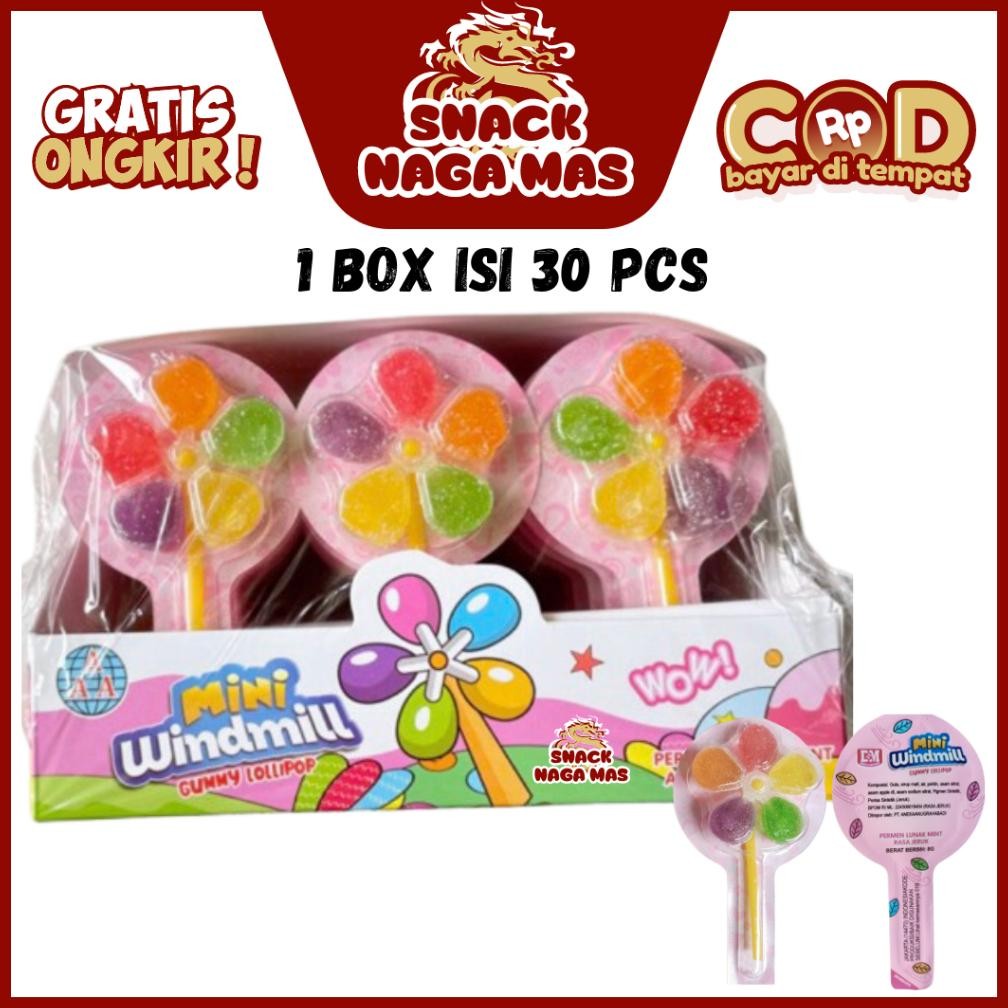 

DSM PERMEN MINI WINDMILL BENTUK KIPAS MINI [1 BOX ISI 30] Nugi