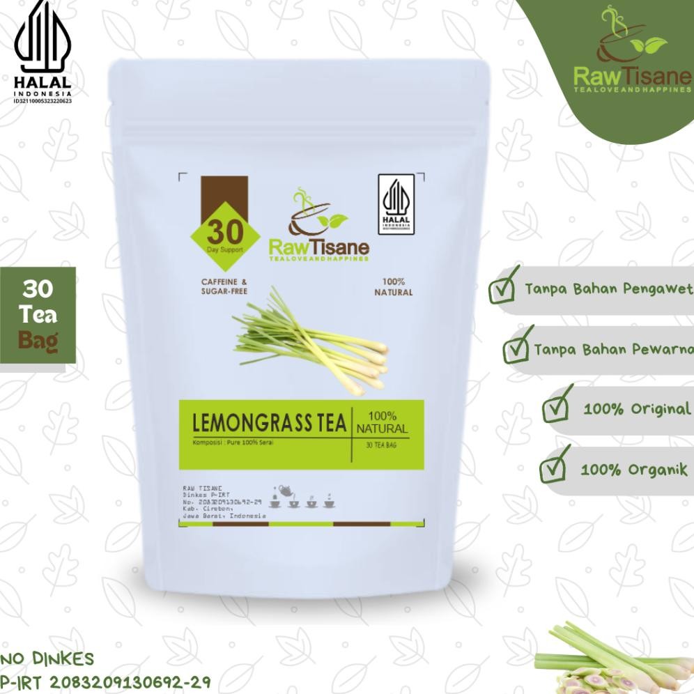 

RAW TISANE Lemongrass Tea : Teh Celup Serai All Varian Isi 30 Tea Bag Nugi