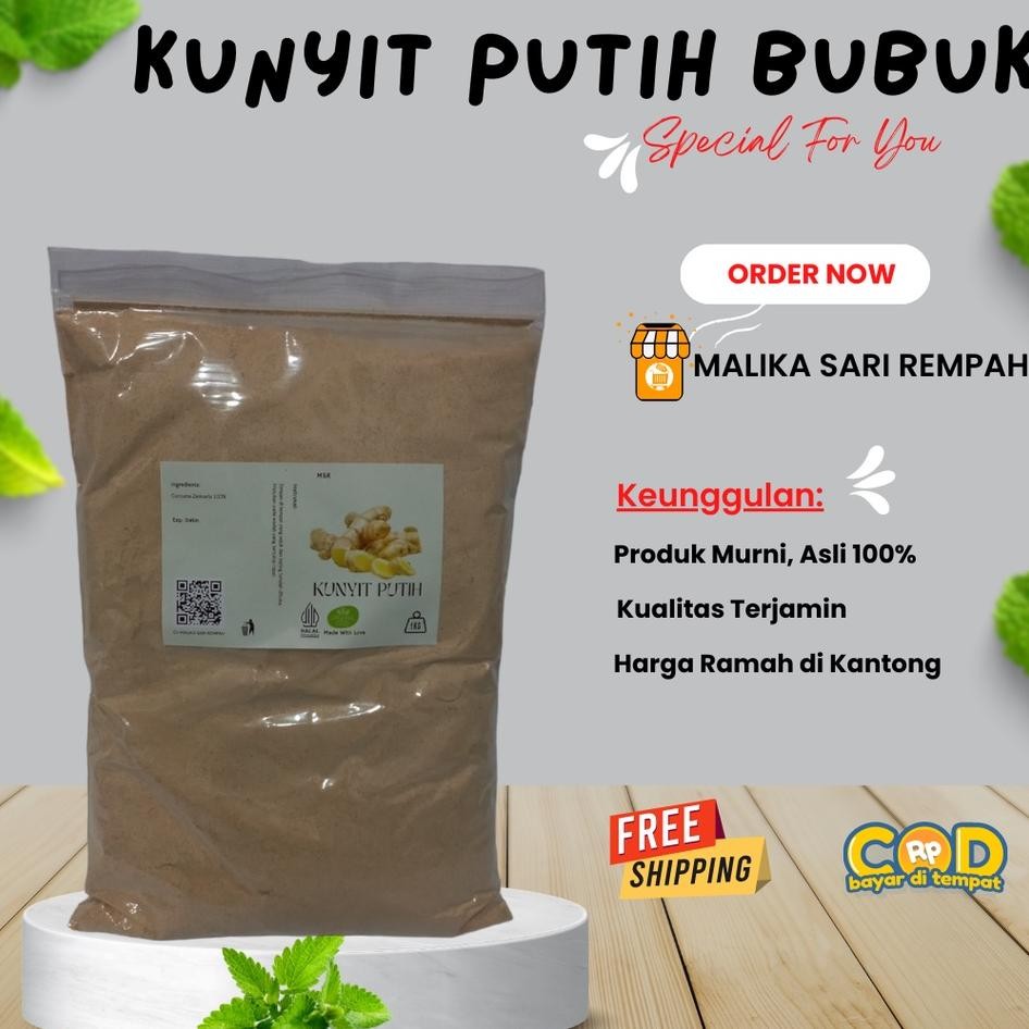 

Kunyit Putih Bubuk 1 Kg Curcuma Zedoaria Powder 1 Kgmsr
