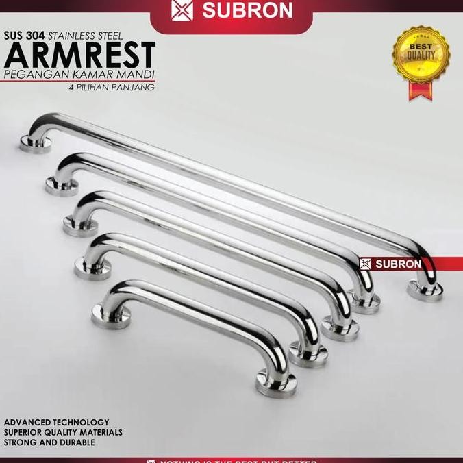 Subron Sus304 Pegangan Kamar Mandi 30Cm Toilet 2 Pilihan Diameter Pipa