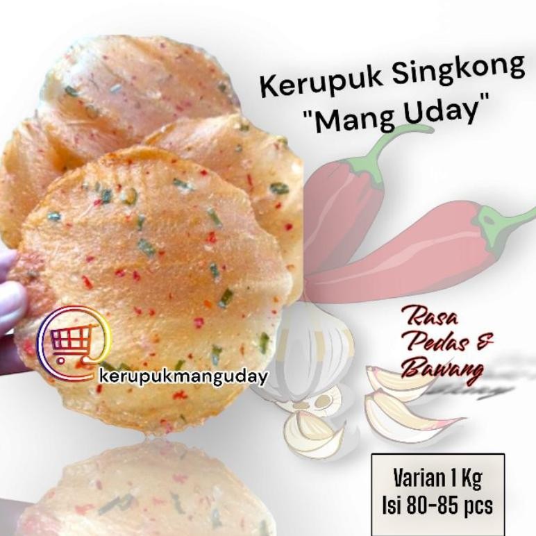 

Opak ukuran besar pedas dan original 1kg Nugi