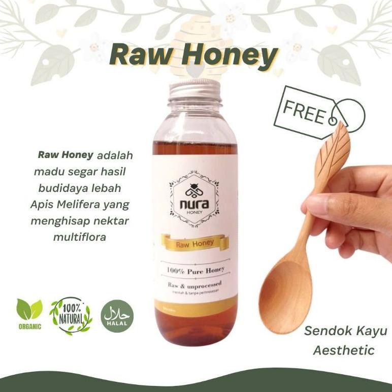 

BEST SELLER ! Raw Honey 450ml / Madu Asli Mentah / nurahoney / Nura Honey Nugi