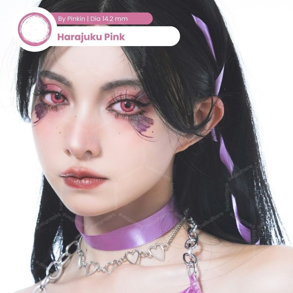BELISOFTLENS My Cupid Harajuku Pink 14.2mm Cosplay Lens / Softlens My Cupid Harajuku by PinkinPlus S