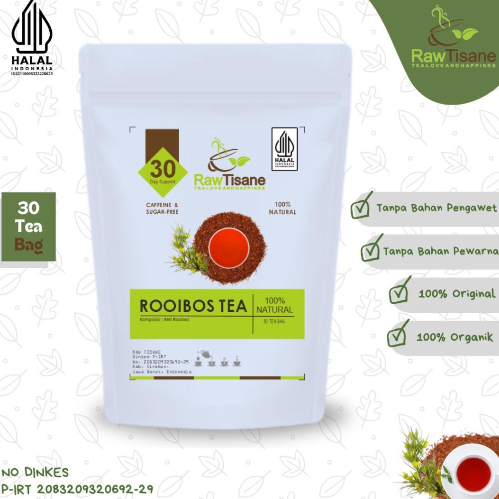 

RAW TISANE Red Rooibos Tea : Teh Celup Rooibos / Teh Merah Afrika All Varian Isi 30 Tea Bag Nugi
