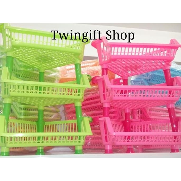 Rak Sudut Plastik Lion Star, Susun 3.(Khusus Gojek).