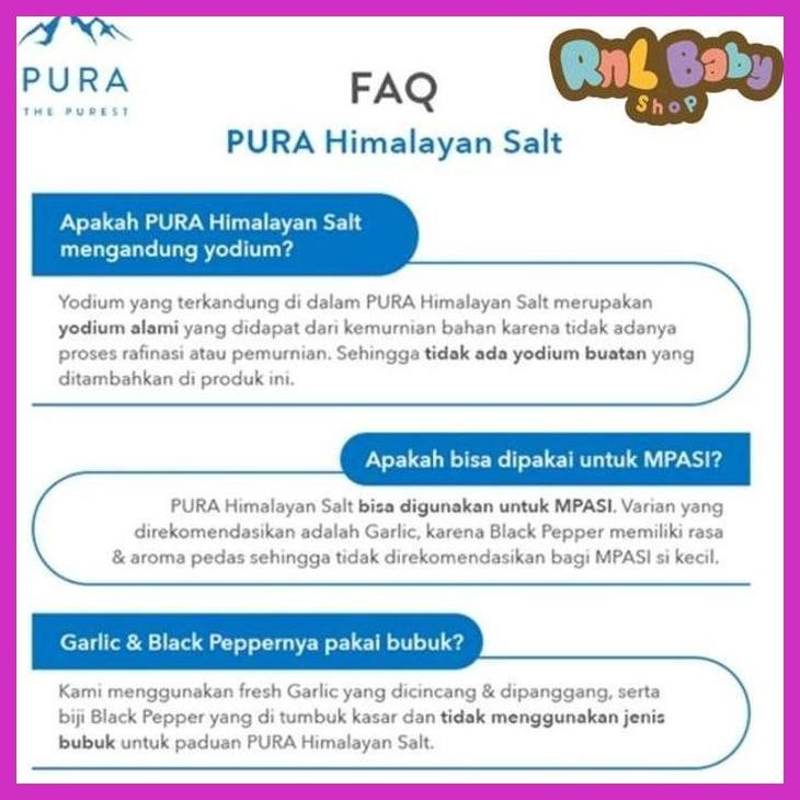 

COD PURA HIMALAYAN SALT PEPPER 125 GRAM - GARAM HIMALAYA LADA HITAM PREMIUM QUALITY FASHION ANAK & BAYI