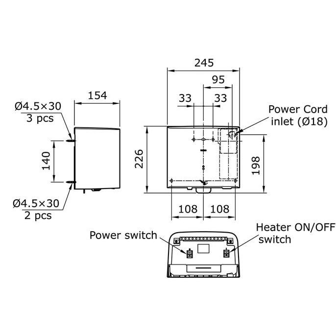 Hand Dryer Toto Tyc322M / Pengering Tangan Toto Tyc 322 M Hand Dryer