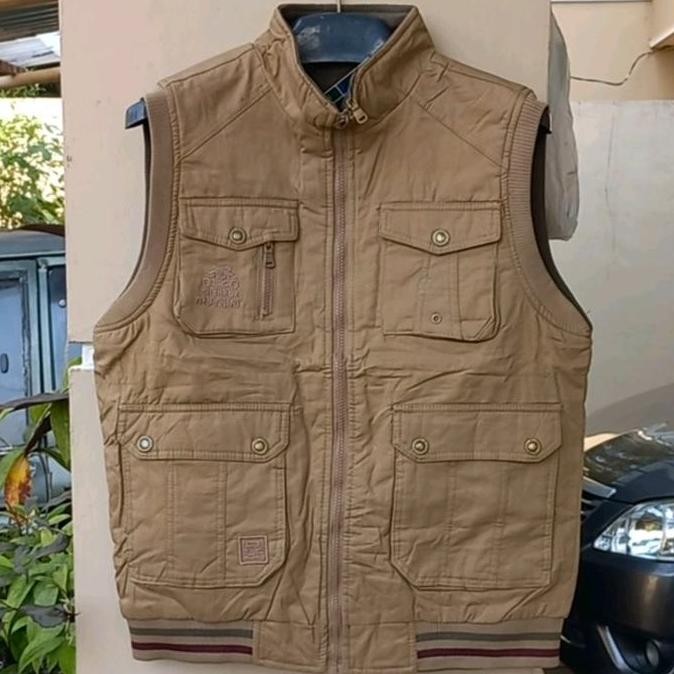 Diskon Rompi Kanvas Import Pria Bolak Balik Tebal Outdoor Keren