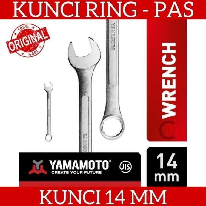 Yamamoto Kunci Ring Pas / Combination Wrench Ukuran Kunci 14 / 14Mm