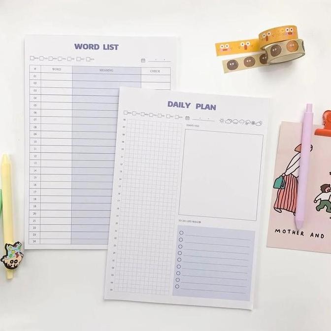 

Winzige B5 Vocabulary Notepad Kosa Kata Bahasa Word List Book Buku Tulis Kosakata Catatan Panjang / Daily Planner Pad Paper Stationery Lembar Word Barang Aesthetic