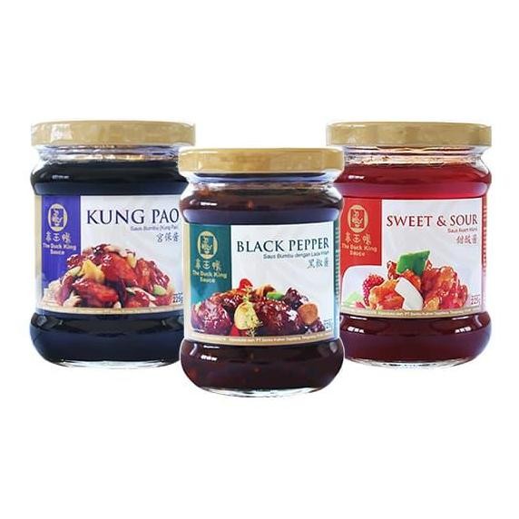 

Promo The Duck King Sauce Paket 3 Saus Black Pepper Kungpao Asam Manis