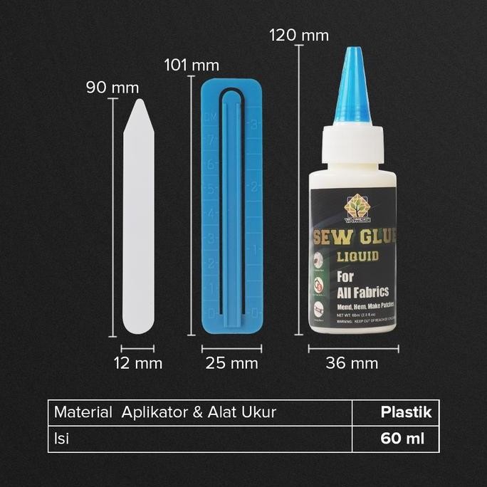 

Stk Lem Kulit Kain Tekstil 50Ml 60Ml Cairan Bening Perekat Celana Jeans Sepatu Sewing Glue Liquid Resin