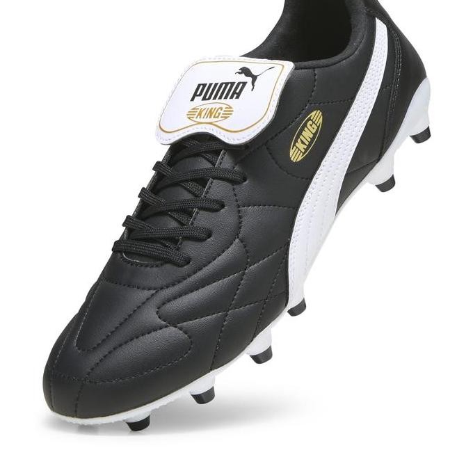 PUMA Sepatu Sepak Bola KING TOP FG/AG Black-White-Gold JS