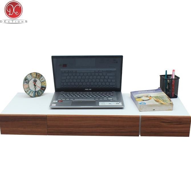 Ambalan Laci Gantung Rak Meja Tv Laci 80X30X9 Cm Minimalis Aesthetic