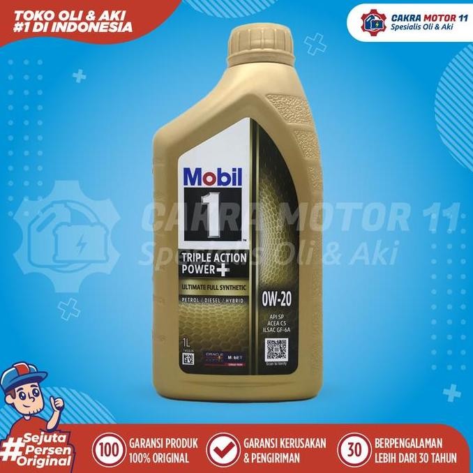 MOBIL 1 TRIPLE ACTION POWER PLUS 0W20 SP 1LT