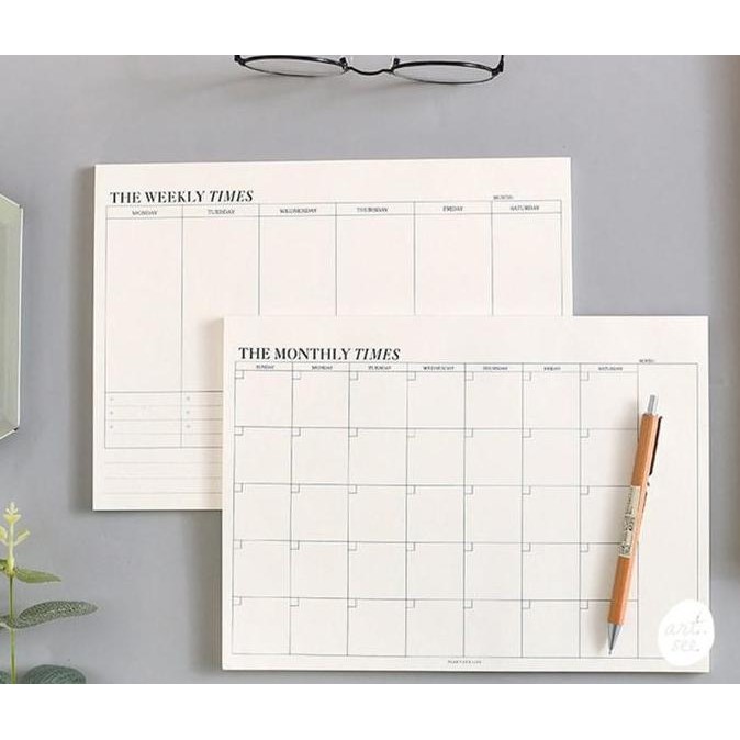 

The Times Weekly Monthly Planner Memo Pad / Kertas Notes Calender