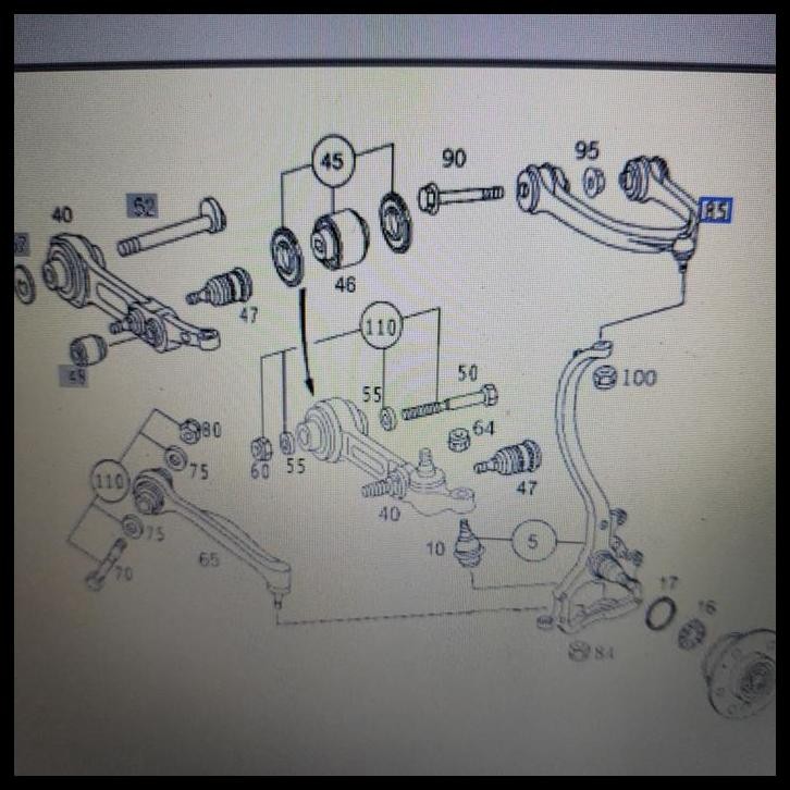DISKON ARM ATAS SEGITIGA W220 S320 S280 / BALLJOINT W220 MERCEDES BENZ 