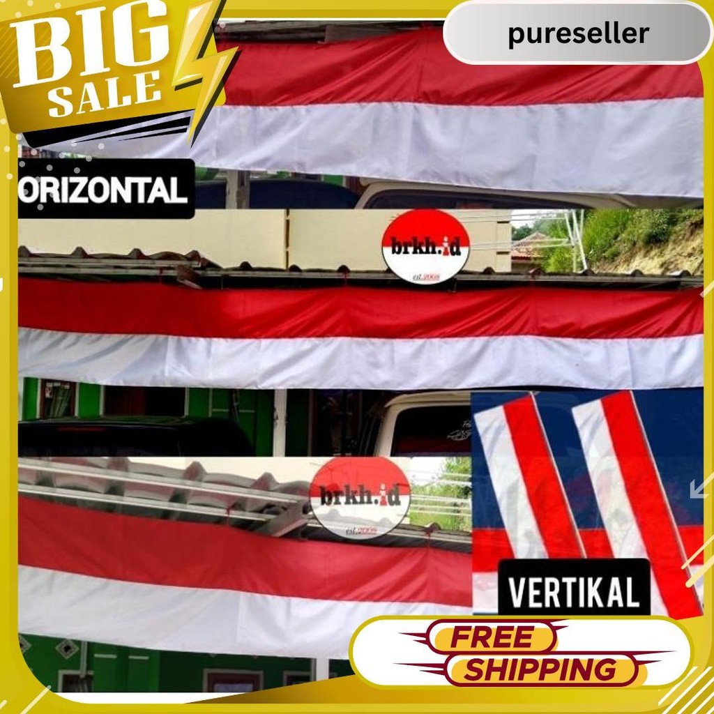 Bendera Merah Putih Lespang 7 Meter-Umbul Umbul Serbaguna Merah Putih 6.6