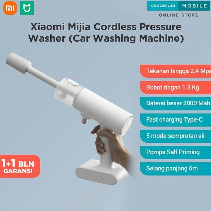 TERMURAH - Xiaomi Mijia Cordless Car Washer Alat Mesin Cuci Mobil Motor Wireless Portable Jet Cleane