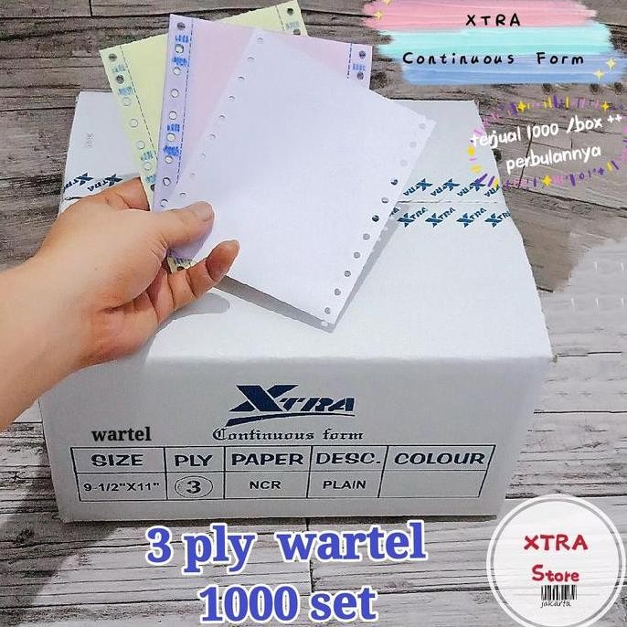 

TERMURAH - kertas continuous form Dph wartel 3ply Paper Stationery