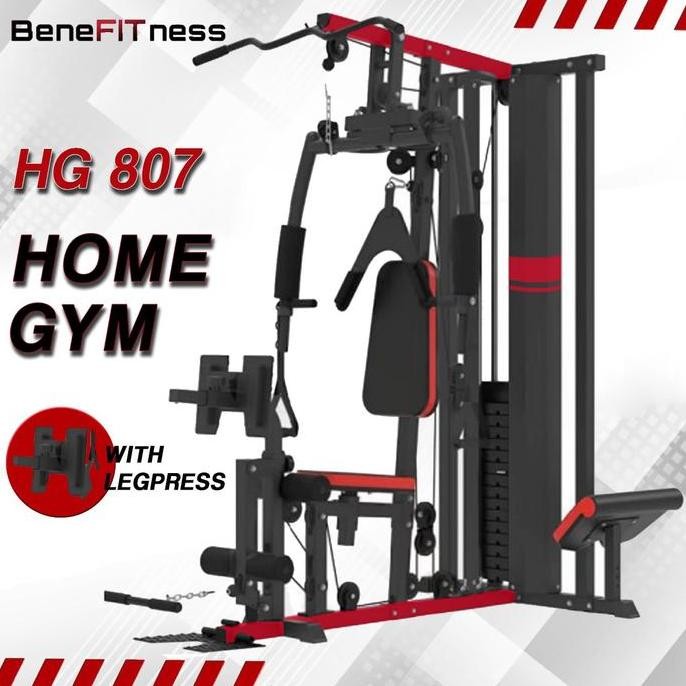 TERBARU - Alat Fitness Multigym Angkat Beban HG 807 - Home Gym Multifungsi 1 Sisi