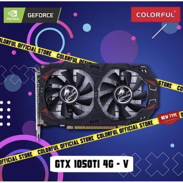 Colorful Gtx 1050 Ti Ne 4G-V Ddr5 4Gb - Vga Card Original Dan Terpercaya