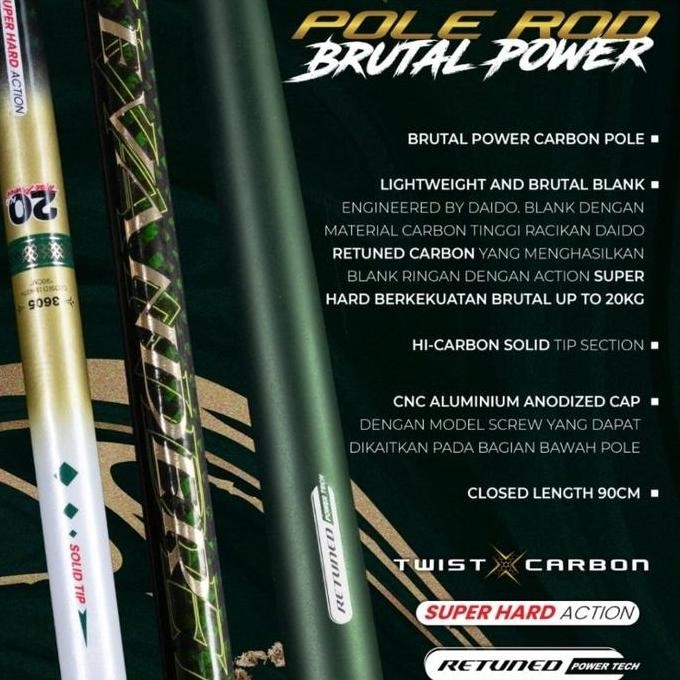 HARGA DISC - joran pancing tegeg daido evander brutal carbon kaku super hard