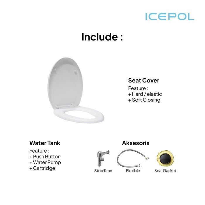 Icepol Closet Duduk Kloset Duduk Toilet Duduk Ic 8011 Original Dan Terpercaya