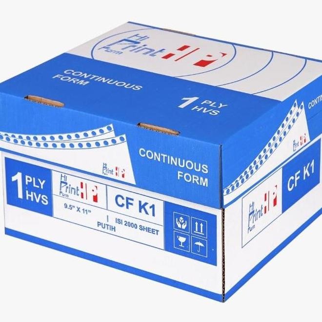 

TERMURAH - CONTINUOUS FORM 9.5 X 11/2 1 PLY HI PRINT (UKURAN BAGI 2, 4000 SETS)