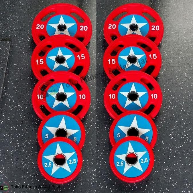 NEW OLYMPIC Rubber PLATE CAPTAIN AMERICA  Paket 105KG