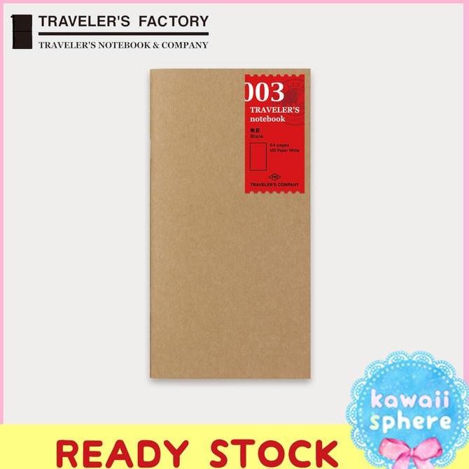 

TERMURAH - Travelers Notebook Refill 003 | Blank (Polos) | Regular Size