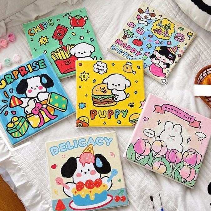 

DIY Painting Kit Kanvas Set Papan Lukis Include Cat Paint By Number