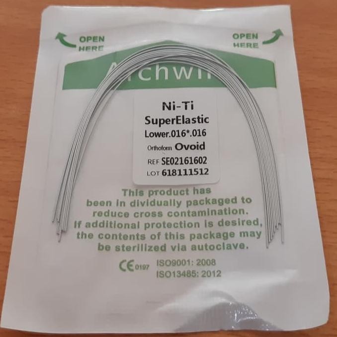Dental Kawat Niti Recta kawat behel gigi Niti Recta 16x16 LOWER