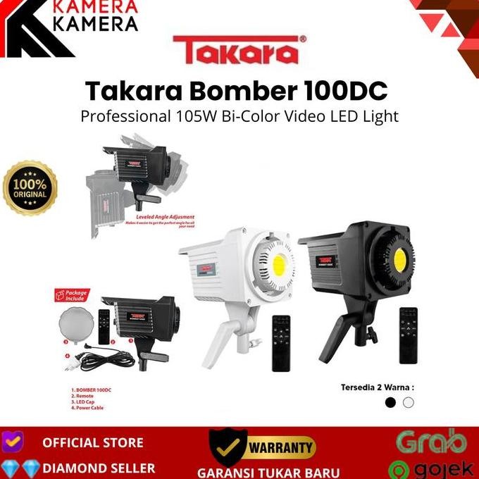 TERBARU TAKARA BOMBER 100DC Professional 100W Bi-Color LED COB