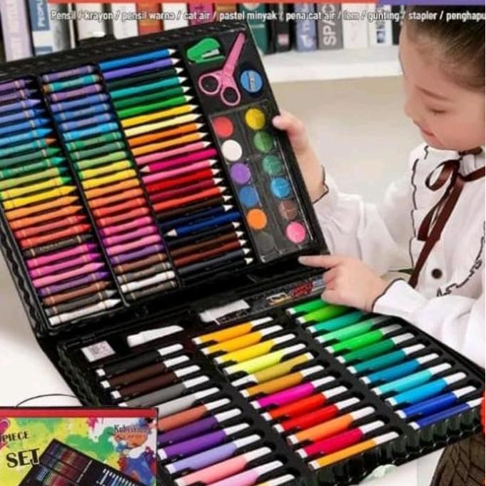 

Set Stationery 150pcs - Krayon Mewarnai Anak 150pcs - Pensil Warna Set 250 pcs Cat Spidol Crayon Alat - Sekolah