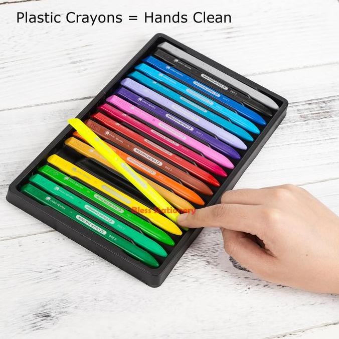 

Deli Krayon Plastik 24 Warna Anak Sekolah Plastic Crayon