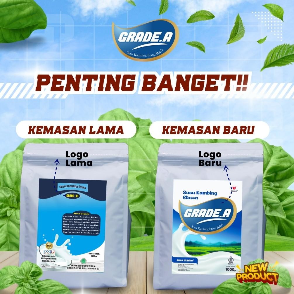 

SUSU KAMBING ETAWA GRADE A1 1000GR/1KG ORIGINAL dan ALL VARIAN BPOM Nugi