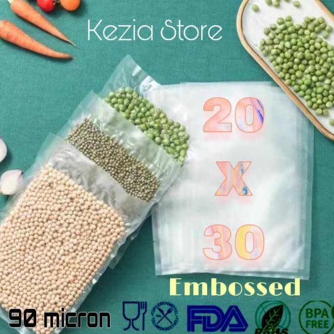 Plastik Vacuum Sealer Emboss 20x30 / Plastik Vakum / Vakum Sealer