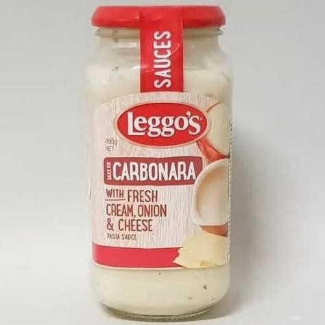 

leggo's leggos pasta sauce carbonara with fresh cream , onion & cheese HC
