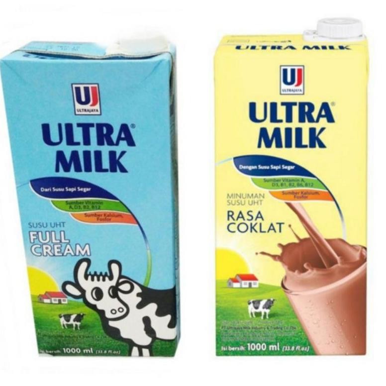

Susu Ultra 1 Liter / SUSU ULTRA MILK UHT FULL CREAM / RASA COKLAT 1000 ML ( 1 LITER ) Nugi