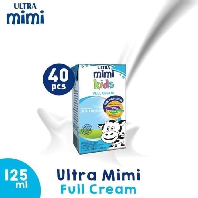 

Susu Ultra Mimi UHT Full Cream 125mL 1 Karton/Dus (40 Pcs) Nugi