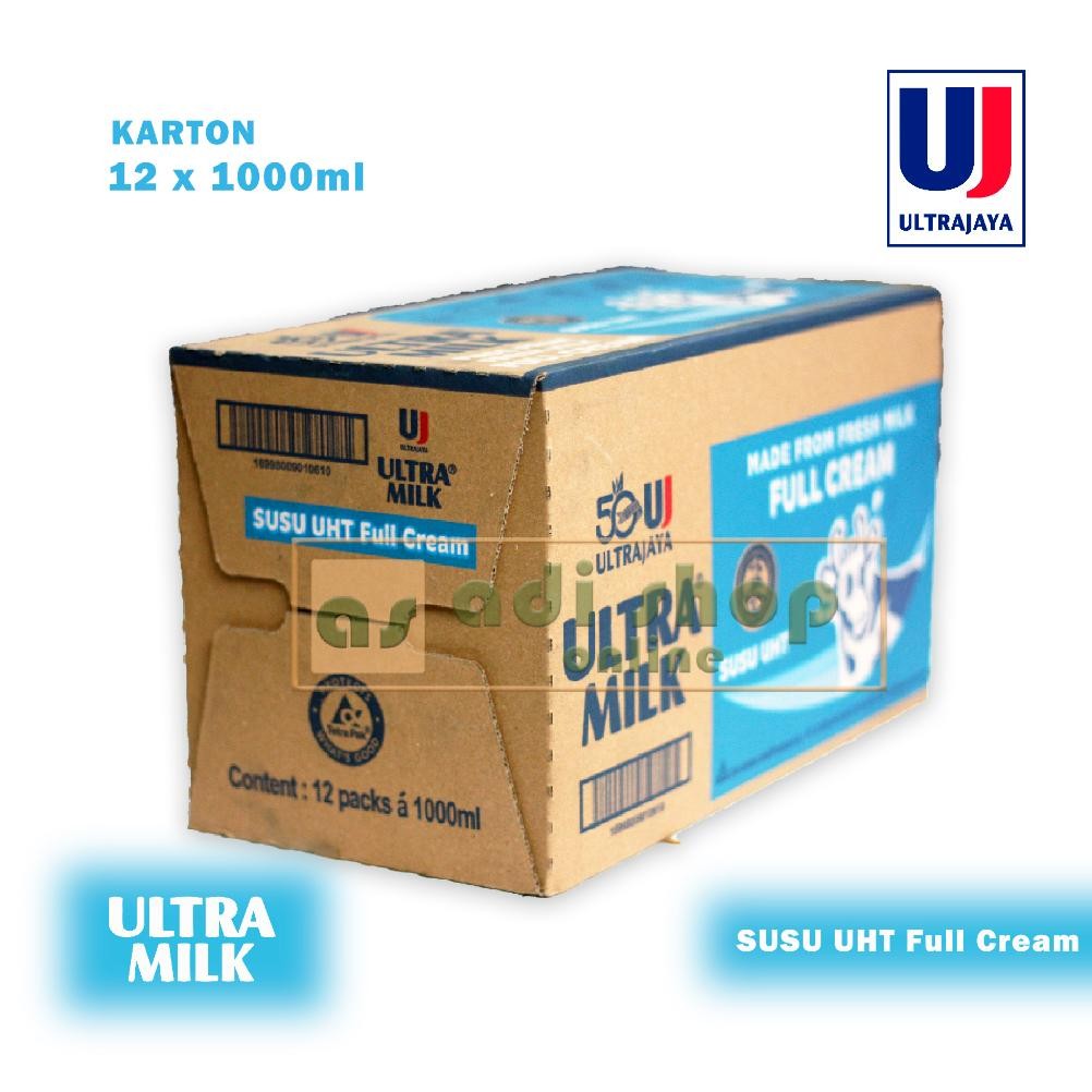 

ULTRA MILK FULL CREAM 1 LITER (1 KARTON/DUS) ISI 12 Nugi