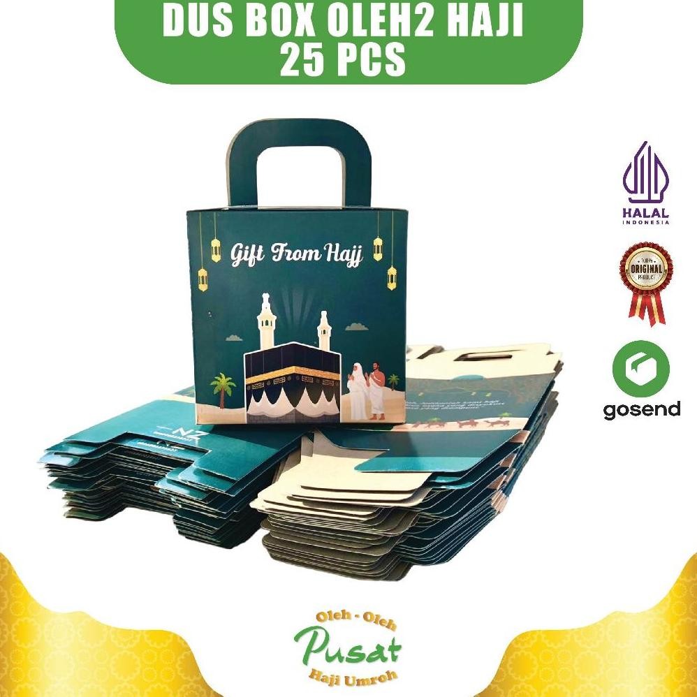 

Dus Kotak Kemasan Oleh-Oleh Haji Terbaru Isi 25Pcs Tali Jinjing Teng Tang Kabah Premium Nugi