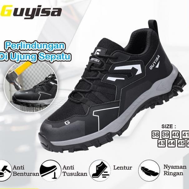 Guyisa Sepatu Sneakers Safety Sport Bla Metal Sepatu Safety Sport Sepatu Kerja Sepatu Pak Sepatu Cas