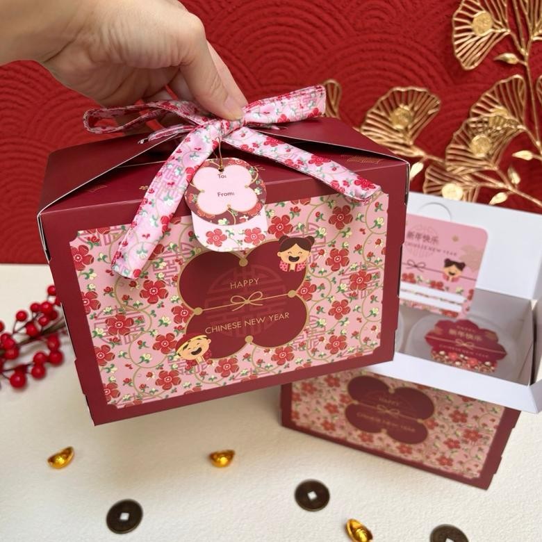 

5 Set Box Jinjing Twilly Qing 18.5x10x13cm Dus Kue Imlek Nugi