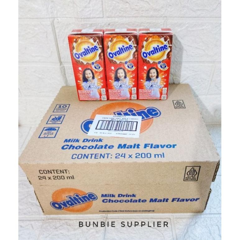 

Susu Ovaltine UHT Milk Chocolate Malt 200ml Karton (24pcs x 200ml ) Nugi
