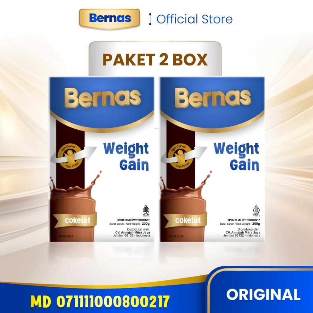 

BERNAS - Paket 2 Box Cokelat || Susu Bernas Susu Sumber Proteri dan Kalsium Bantu Optimalkan Tumbuh Kembang Sikecil Nugi